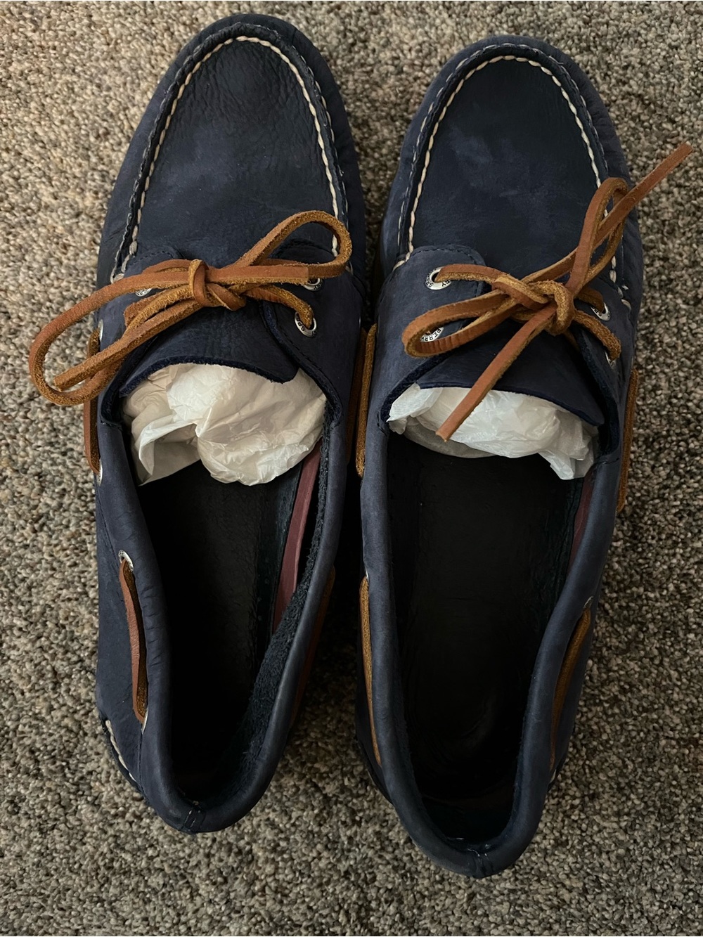 Sperry A/O Sahara Men’s Navy Blue Suede Classic Boat Shoes - Picture 2 of 10